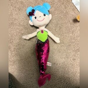 Colorful Mermaid Plush Toy with Sequins